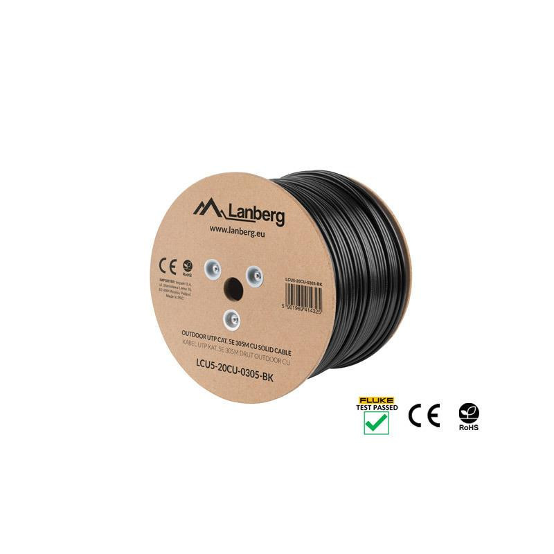 Lanberg UTP stranded cable CU OUTDOOR cat. 5e 305m Black