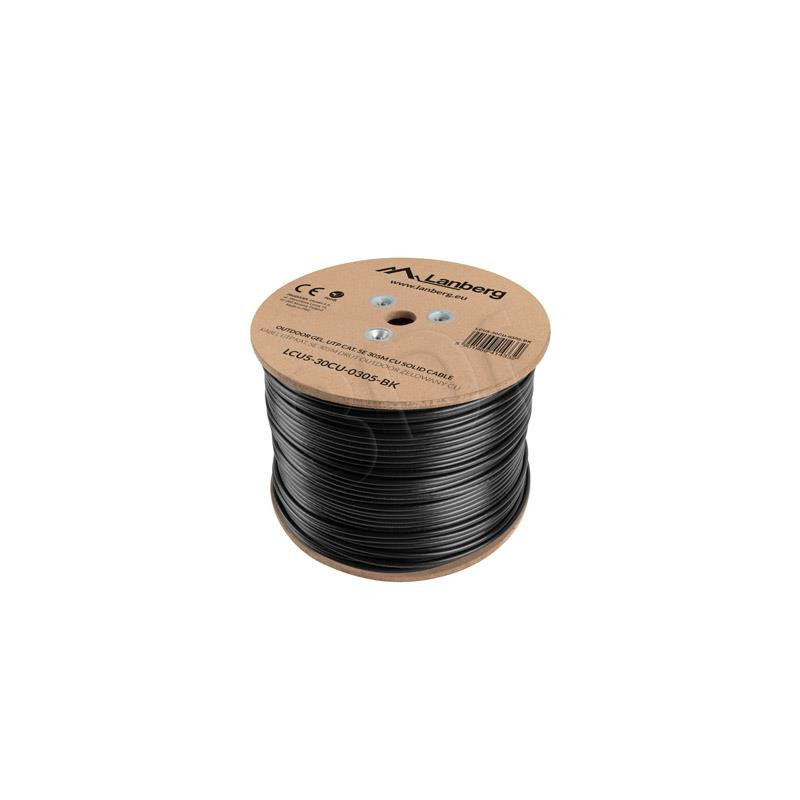 Lanberg UTP solid outdoor gel. cable CU cat. 5e 305m gray