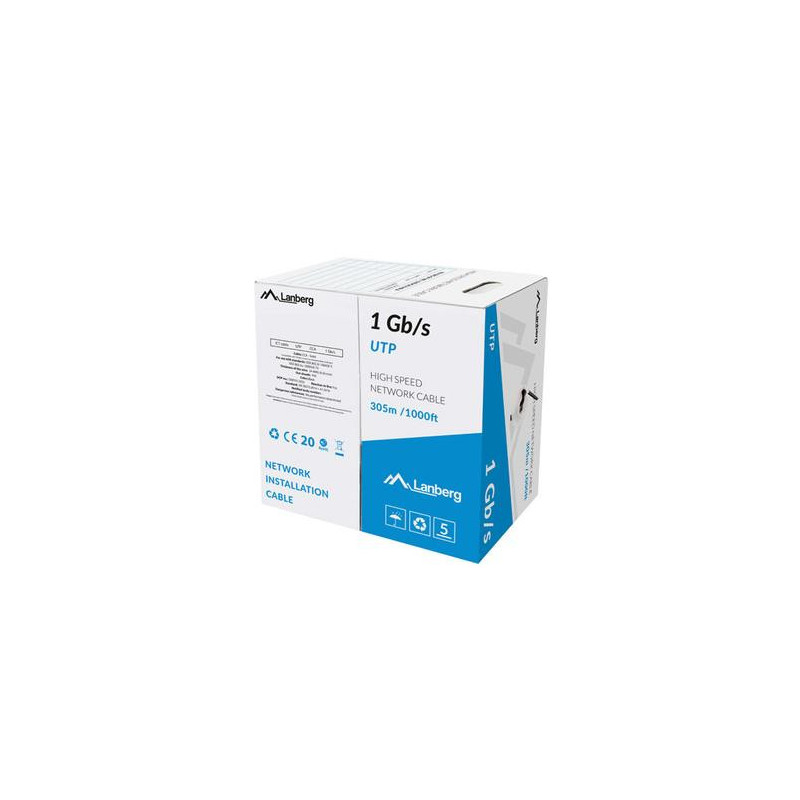 LAN cable UTP 1GB / S 305M CCA wire black