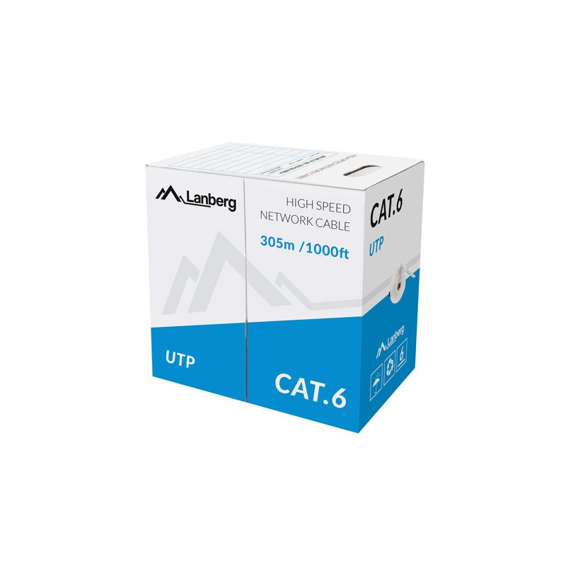 Cable gray wire CAT 6 CU 305 m UTP