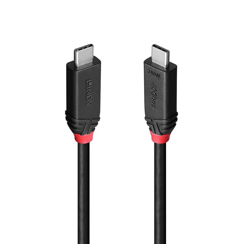CABLE USB4 240W TYPE C 1M / BLACK LINE 37001 LINDY