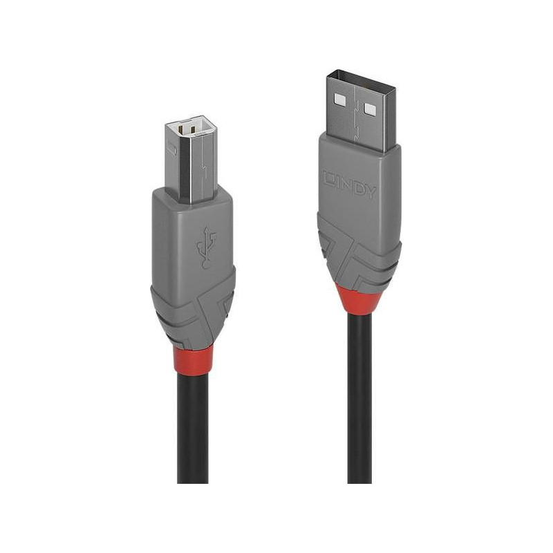Lindy 10m USB 2.0 Type A to B Cable Anthra Line 4002888366779