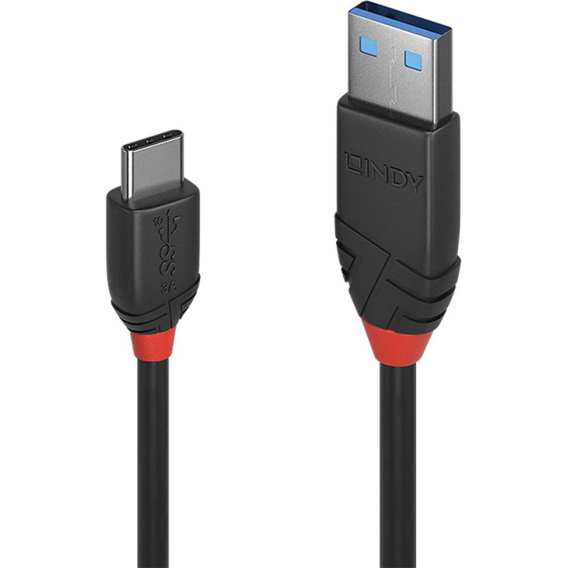 Lindy Black Line - USB-C cable - 24 pin USB-C to USB Type A - 1.5 m