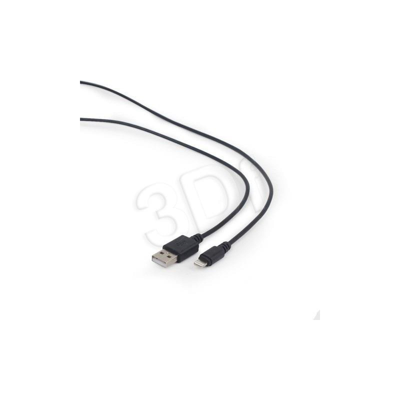 Gembird USB data sync and charging lightning cable 2m black