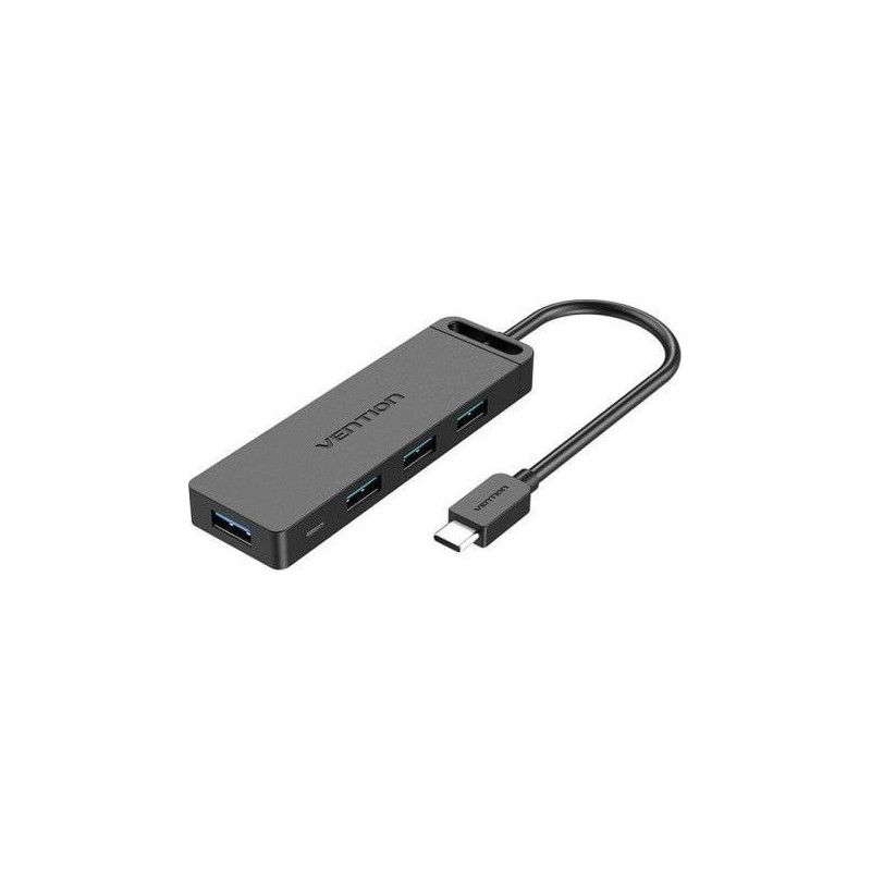 HUB USB Vention Hub USB 3.0 z 4 portami USB-C i USB 3.0 z zasilaczem Vention TGKBB 0 15m Czarny