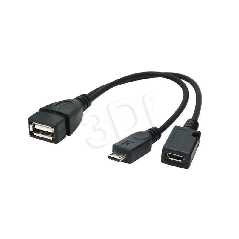 Gembird cable USB OTG AF to micro BM + micro BF 0 15 m