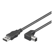MicroConnect USB2.0 A-B 2m M-M USB B male angled