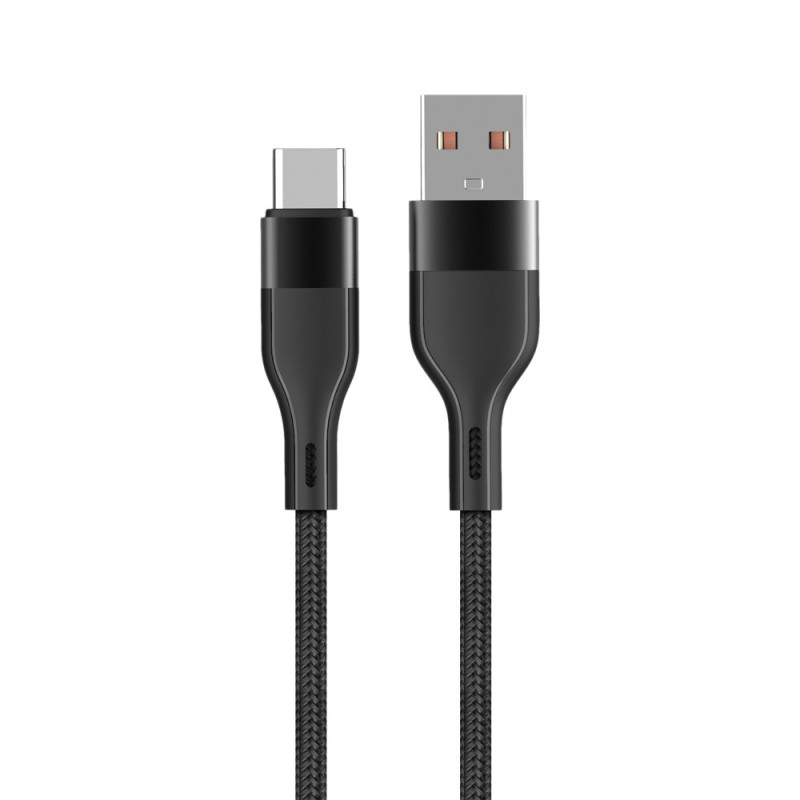 Maxlife MXUC-07 cable USB - USB-C 1 0 m 3A black nylon
