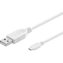 MicroConnect Micro USB Cable White 0.3m USB2.0 A - Micro USB B 5P 5711783830986
