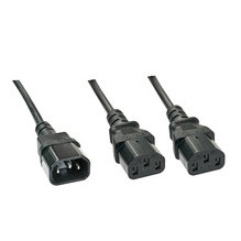 Lindy - power splitter - IEC 60320 C14 to IEC 60320 C13 - 1 m