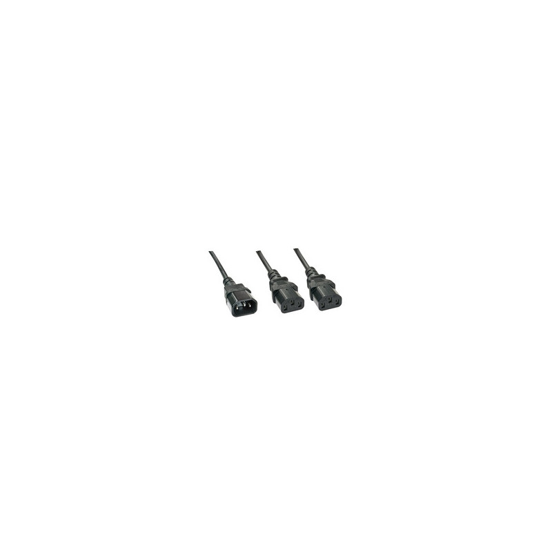 Lindy - power splitter - IEC 60320 C14 to IEC 60320 C13 - 1 m