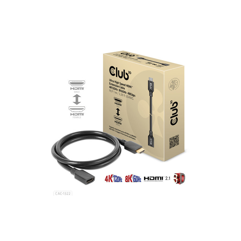 Club3D Kabel USB 2 Typ C PD 240W / 480Mb 1m St / St retail