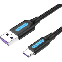 Kabel USB Vention Kabel USB 2.0 A do USB-C 5A Vention CORBF 1m Czarny PVC
