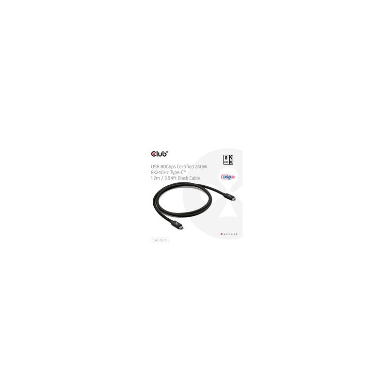 Club3D Kabel USB 80Gbps zertifi. PD240W / 8K240Hz 1 2m St / St retail