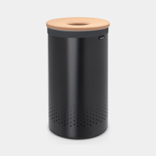 BRABANTIA Laundry Bin veļas grozs 60l Cork Lid - Black 120022