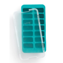 Lekue Ledus kubiņu veidne taisnstūra ar vāciņu - Turquoise