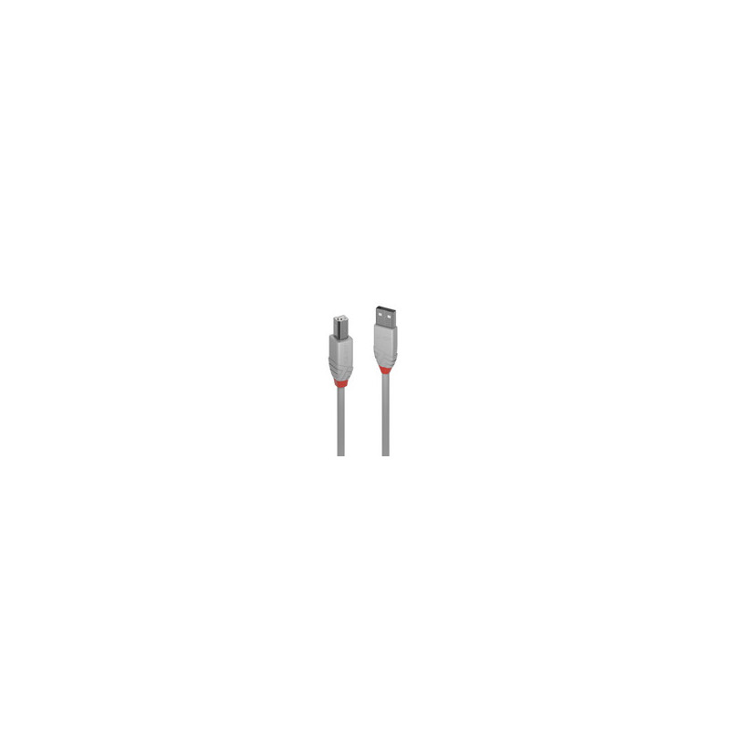 Lindy USB 2.0 Kabel Typ A / B Anthra Line 2m