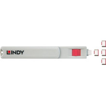 Lindy USB Port Blocker - Packx4 Pink Type C Port Blocker w / Key 4002888404259