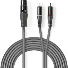 Kabelis Nedis XLR F - 2x...