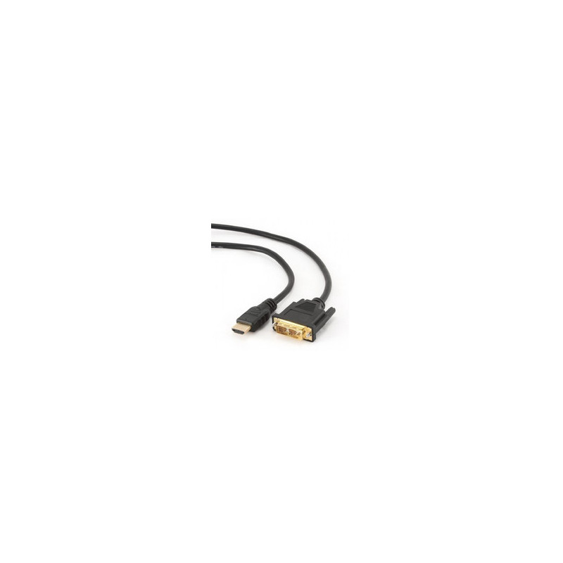 Gembird HDMI to DVI male-male cable with gold-plated connectors 3m bulk pack