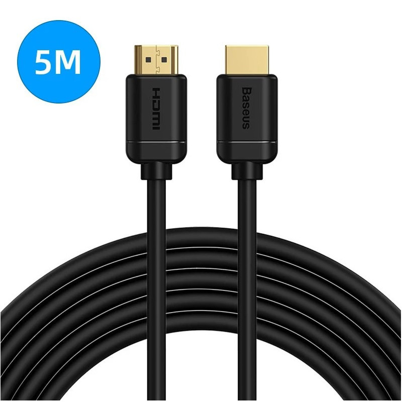 Baseus 2x HDMI 2.0 4K 30Hz Cable 3D HDR 18Gbps 5m (black)