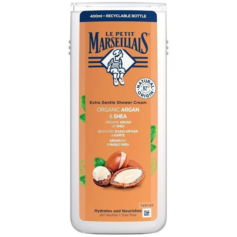 Le Petit Marseillais Extra Gentle Shower Cream (Organic Argan and Shea Butter) 400 ml