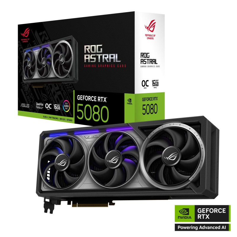 ASUS ROG Astral - -RTX5080-O16G-GAMING NVIDIA GeForce RTX 5080 16 GB GDDR7