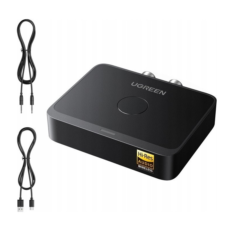 Bezvadu Bluetooth 6.0 LDAC augstas izskirtspejas audio uztverejs ar 3 5 mm (AUX) 2xRCA izeja