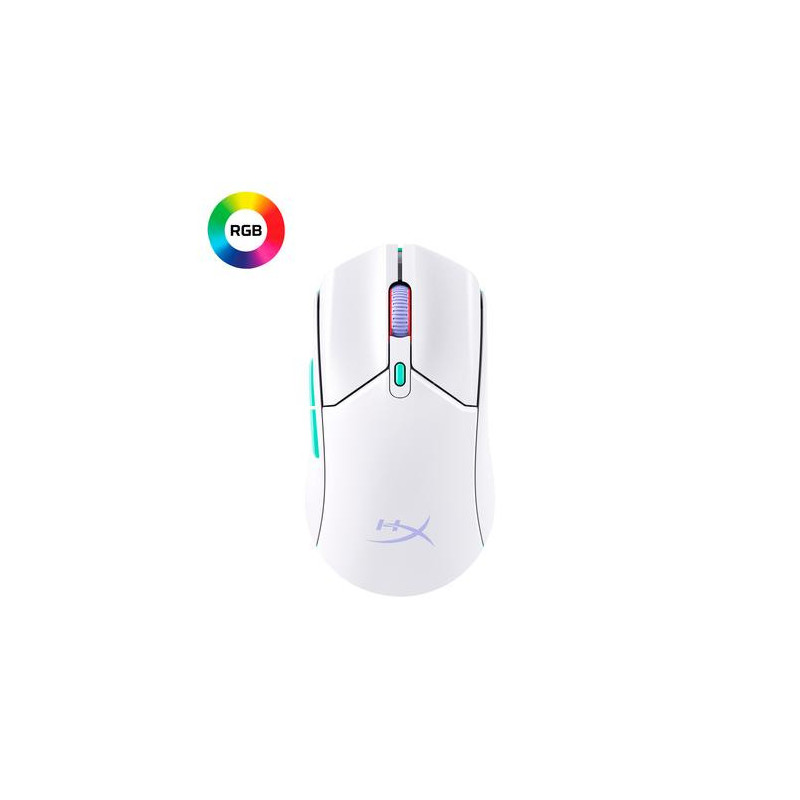 Hp hyperx pulsefire haste 2 core inalAmbricos: ratOn gaming (blanco / verde / pUrpura)