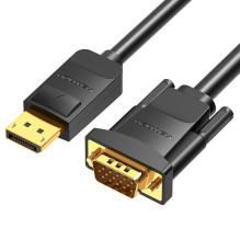 CABLE DP TO VGA 2M / BLACK HBLBH VENTION HBLBH (6922794746770)