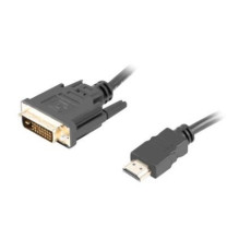 Lanberg CA-HDDV-20CU-0018-BK (HDMI M - DVI-D (24+1) M 1 8m black color)