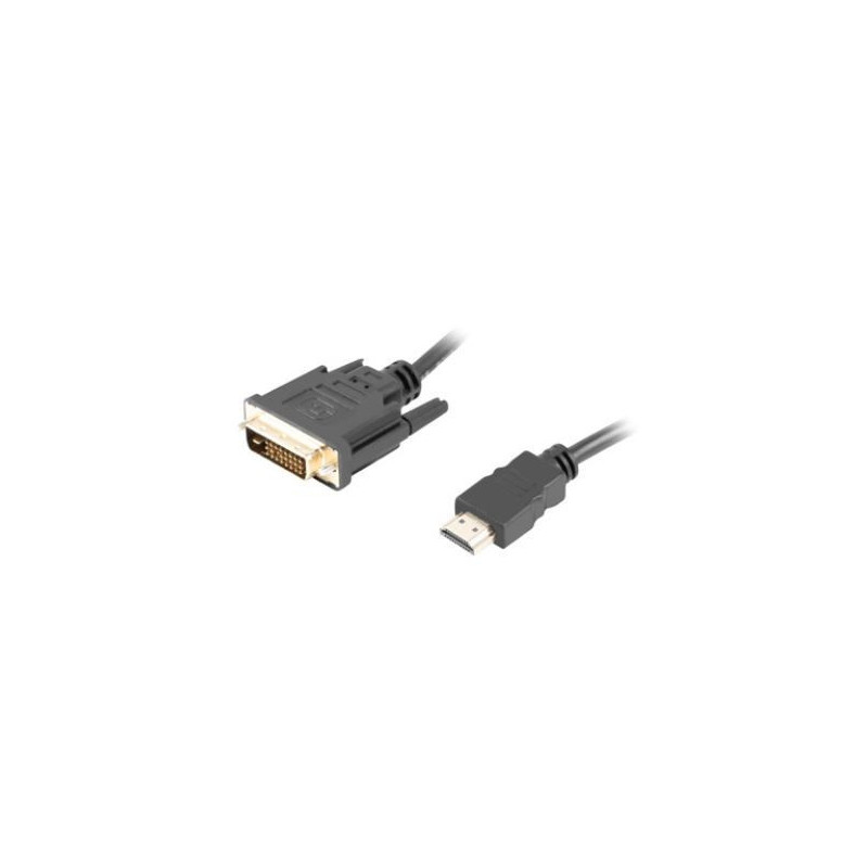 Lanberg CA-HDDV-20CU-0018-BK (HDMI M - DVI-D (24+1) M 1 8m black color)