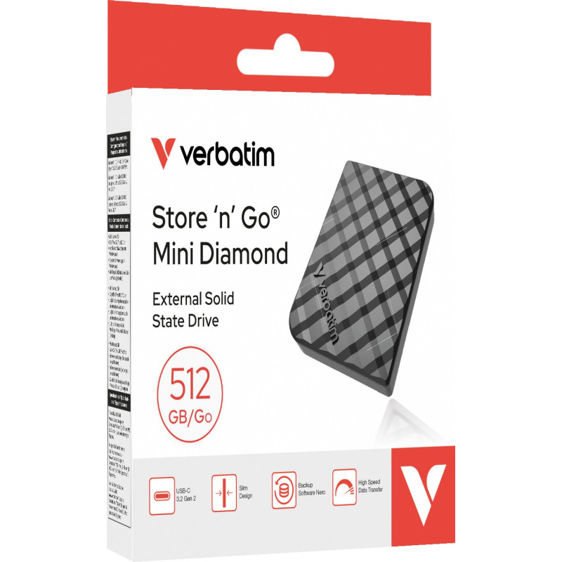 Verbatim Store ''n'' Go Mini Diamond USB-C 512GB Black