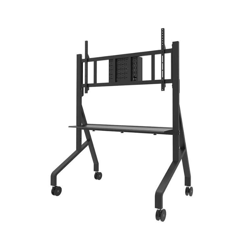 NEOMOUNTS MOVE GO XL MOBILE FLOOR STAND (FAST INSTALL HEIGHT ADJUSTABLE) BLACK