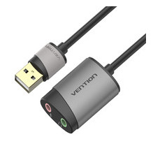 Tarjeta de sonido vention cdkhb usb macho 2xjack 3.5 hembra
