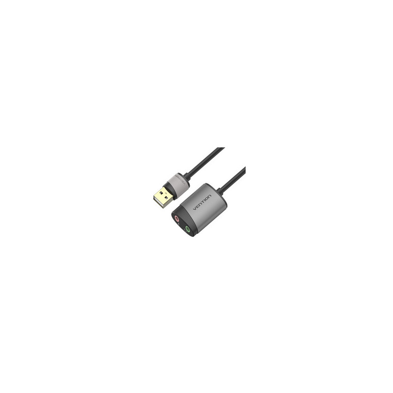 Tarjeta de sonido vention cdkhb usb macho 2xjack 3.5 hembra