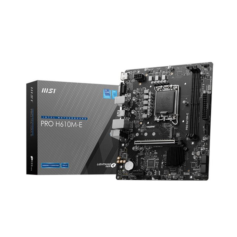 MSI Pro H610M-E Intel H610 Mainboard - Sockel 1700 DDR5