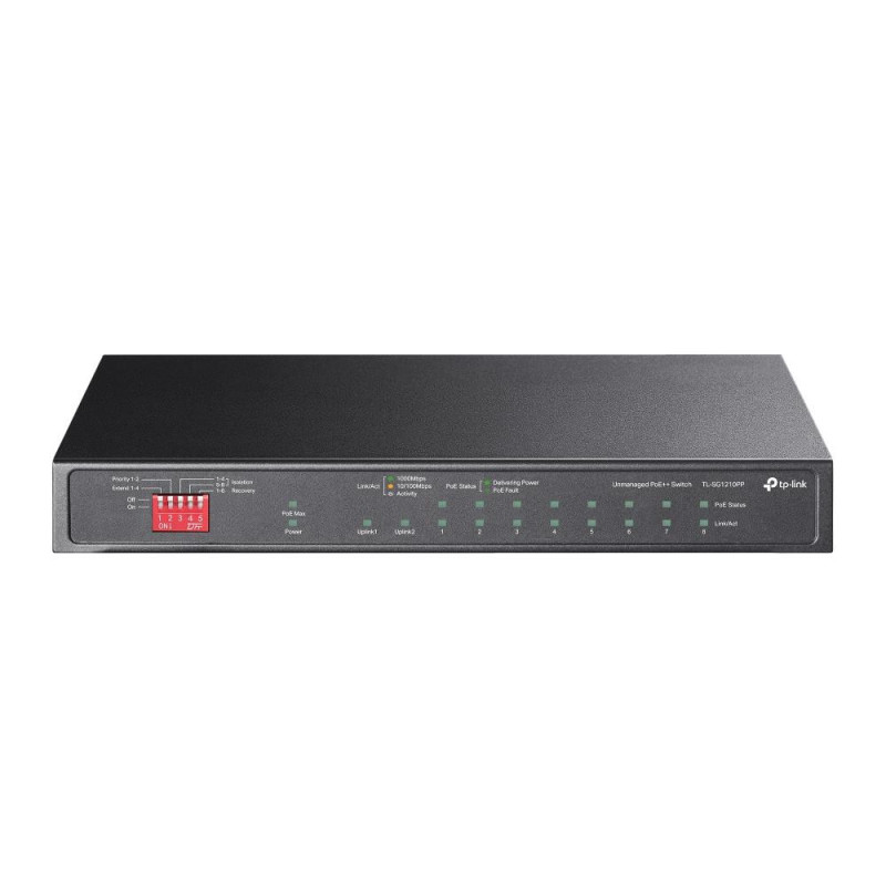 Tp-link tl-sg1210pp switch no administrado gigabit ethernet 10 / 100 / 1000 energIa sobre ethernet poe negro