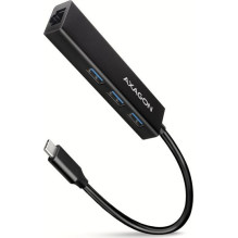 AXAGON HMC-GL3A USB-C-Hub 3x USB-A Gbit-LAN schwarz