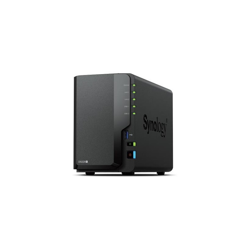Synology DiskStation DS225+ Intel Celeron J4125 2 GB DDR4 Black 4711174726387
