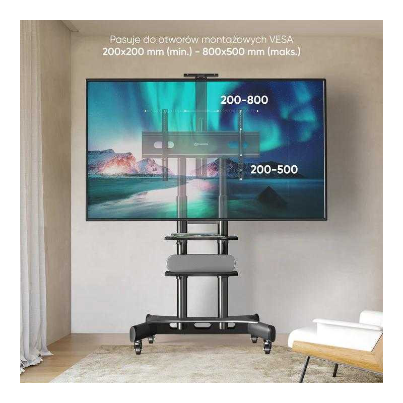 TV SET ACC MOBILE STAND / 50-86" / BLACK TS1881-B ONKRON