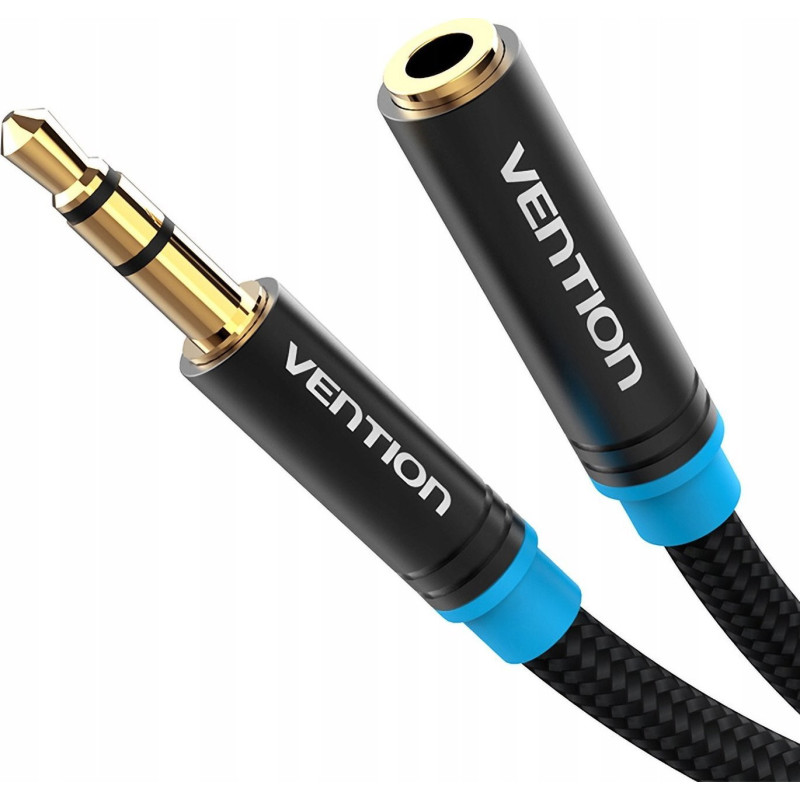 Cable estEreo vention vab-b06-b500-m jack 3.5 macho jack 3.5 hembra 5m negro
