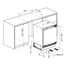 MPM 116-CJI-17 combi-fridge Built-in 116 L White