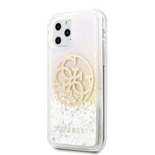 Guess GUHCN58LGIRGP iPhone 11 Pro kietas dėklas Gradient Liquid Glitter Circle Logo