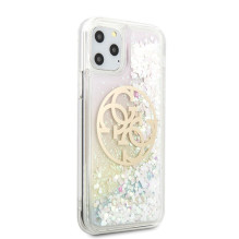 Guess GUHCN58LGIRGP iPhone 11 Pro kietas dėklas Gradient Liquid Glitter Circle Logo