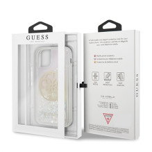 Guess GUHCN58LGIRGP iPhone 11 Pro kietas dėklas Gradient Liquid Glitter Circle Logo