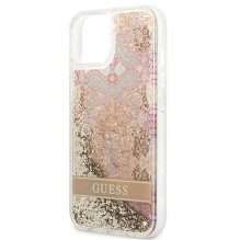 Guess GUHCP13SLFLSD iPhone 13 mini 5.4" gold / gold hardcase Paisley Liquid Glitter