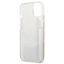 Guess GUHCP13SLFLSD iPhone 13 mini 5,4 colio auksinis / auksinis kietas dėklas Paisley Liquid Glitter