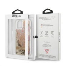 Guess GUHCP13SLFLSD iPhone 13 mini 5.4" gold / gold hardcase Paisley Liquid Glitter
