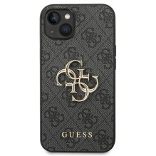 Guess 4G Big Metal Logo iPhone 14 Case - Gray